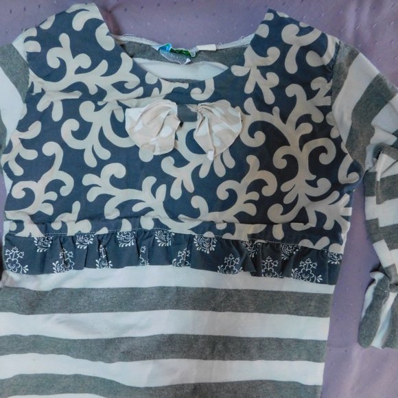 Owls & Bats Gray & Cream 2 piece set pant & top - Picture 2 of 8